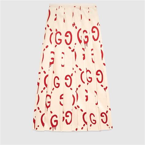 gucci hearts skirt metallic|gucci swan skirt.